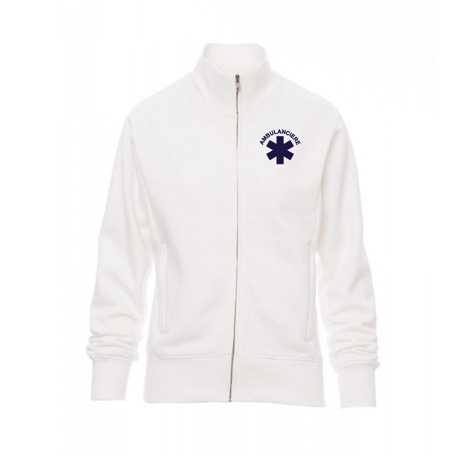 Sweat Ambulancière Zip Intégral - Proservices Ambulances - Notre Boutique