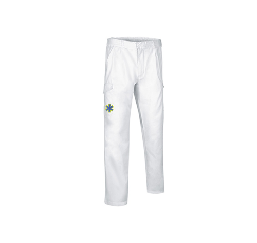 pantalon d'ambulancier blanc avec logo